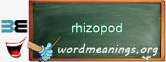 WordMeaning blackboard for rhizopod